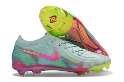 Nike Phantom GX 2 Elite FG Firm Ground Soccer Cleats - Aqua/Neon Pink/Volt Yellow