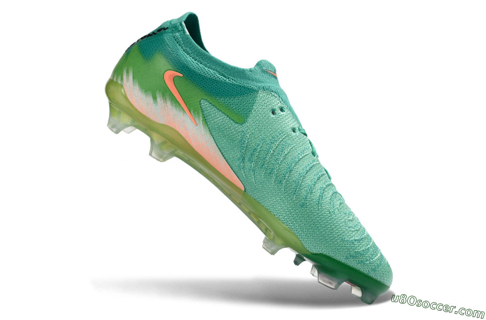 Nike Phantom GX 2 Elite FG Firm Ground Soccer Cleats - Green/Aqua Splash/Coral Peach 4