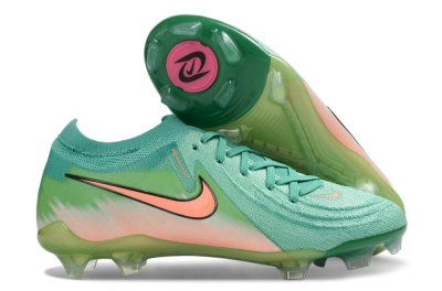 Nike Phantom GX 2 Elite FG Firm Ground Soccer Cleats - Green/Aqua Splash/Coral Peach