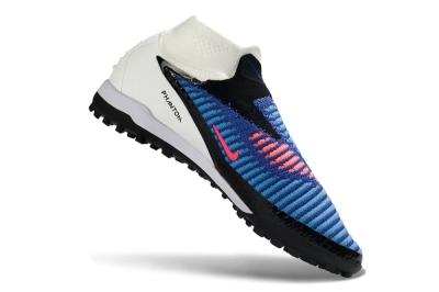 Nike Phantom 6 High Elite TF Artificial Turf Soccer Shoes - Blue/Electric Blue/Fuchsia
