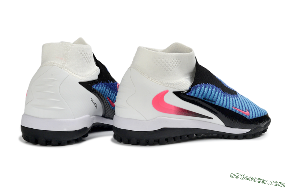 Nike Phantom 6 High Elite TF Artificial Turf Soccer Shoes - Blue/Electric Blue/Fuchsia 6