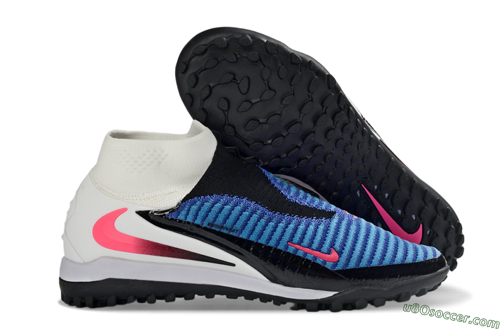 Nike Phantom 6 High Elite TF Artificial Turf Soccer Shoes - Blue/Electric Blue/Fuchsia 1