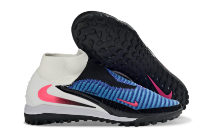 Nike Phantom 6 High Elite TF Artificial Turf Soccer Shoes - Blue/Electric Blue/Fuchsia