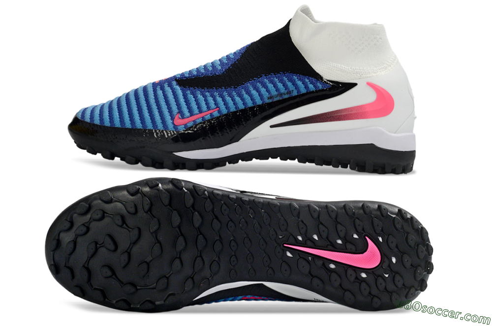 Nike Phantom 6 High Elite TF Artificial Turf Soccer Shoes - Blue/Electric Blue/Fuchsia 0