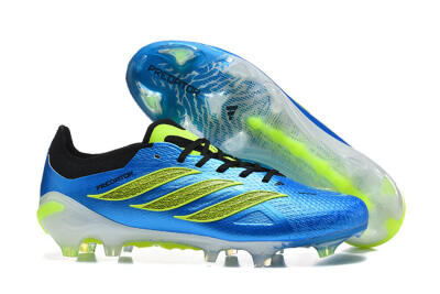 Adidas Predator 26 Elite FG Firm Ground Soccer Cleats - Blue/Neon Green/Black