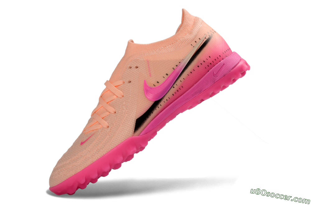 Nike Phantom GX 2 Elite TF Artificial Turf Soccer Shoes - Pink/Peach Sorbet/Fuchsia Burst 5
