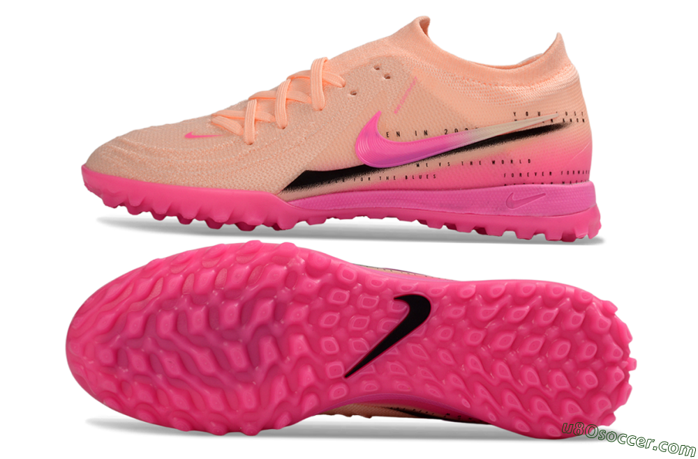 Nike Phantom GX 2 Elite TF Artificial Turf Soccer Shoes - Pink/Peach Sorbet/Fuchsia Burst 0