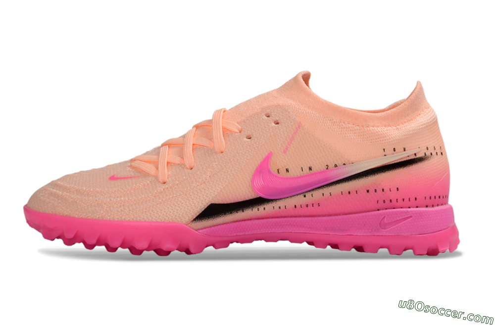 Nike Phantom GX 2 Elite TF Artificial Turf Soccer Shoes - Pink/Peach Sorbet/Fuchsia Burst 2