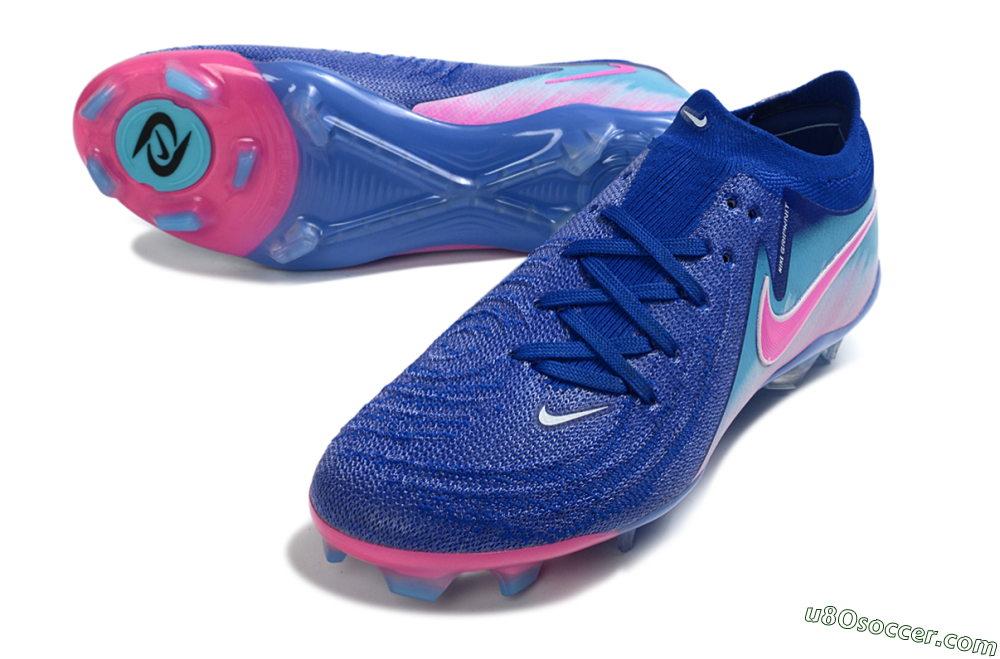 Nike Phantom GX 2 Elite FG Firm Ground Soccer Cleats - Blue/Pink Wave/Blue Gradient 3