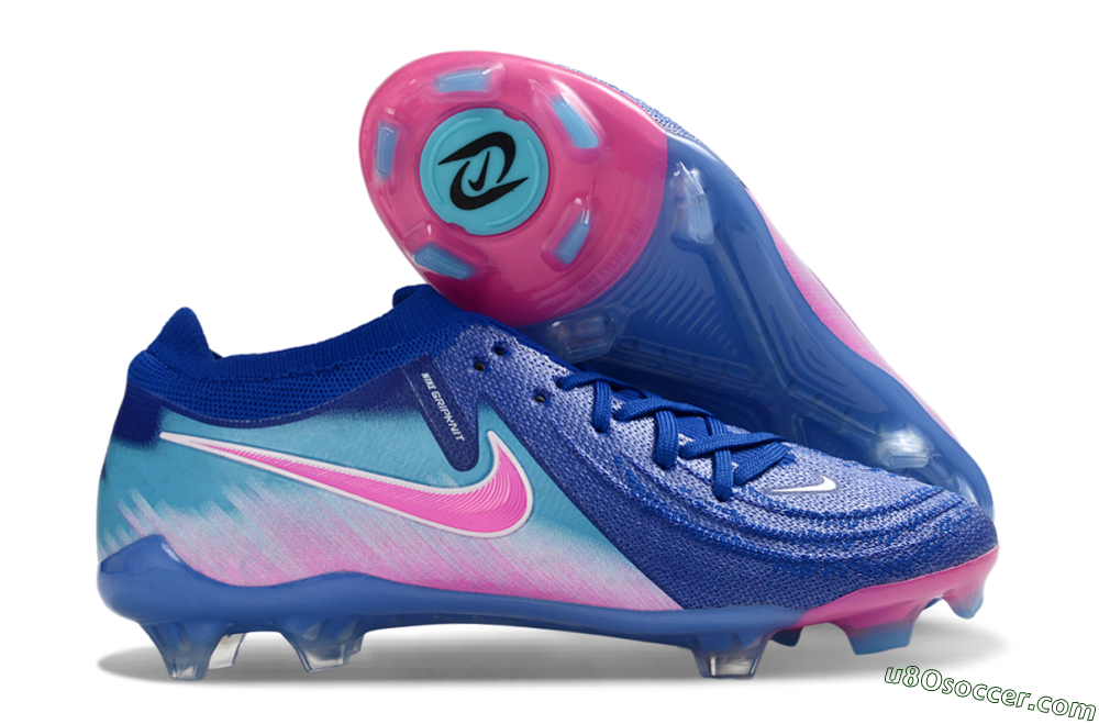 Nike Phantom GX 2 Elite FG Firm Ground Soccer Cleats - Blue/Pink Wave/Blue Gradient 1
