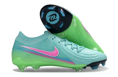 Nike Phantom GX 2 Elite FG Firm Ground Soccer Cleats - Aqua/Neon Green/Fuchsia
