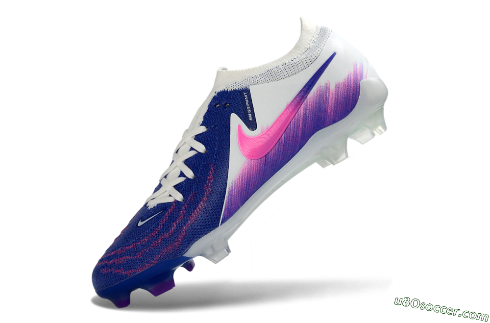 Nike Phantom GX 2 Elite FG Firm Ground Soccer Cleats - Blue/Vibrant Pink/Soft White 5