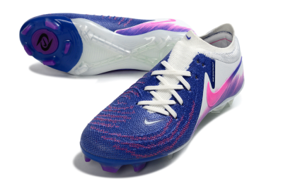 Nike Phantom GX 2 Elite FG Firm Ground Soccer Cleats - Blue/Vibrant Pink/Soft White