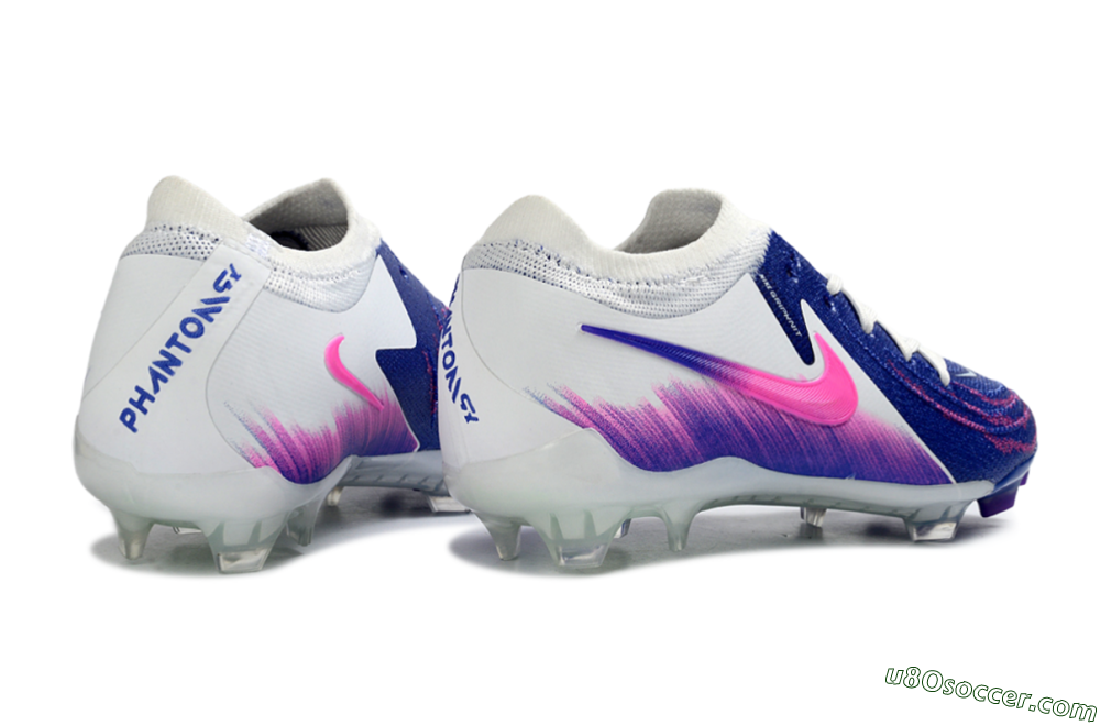 Nike Phantom GX 2 Elite FG Firm Ground Soccer Cleats - Blue/Vibrant Pink/Soft White 6