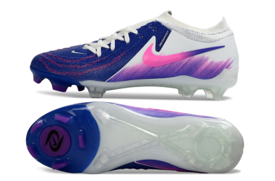 Nike Phantom GX 2 Elite FG Firm Ground Soccer Cleats - Blue/Vibrant Pink/Soft White