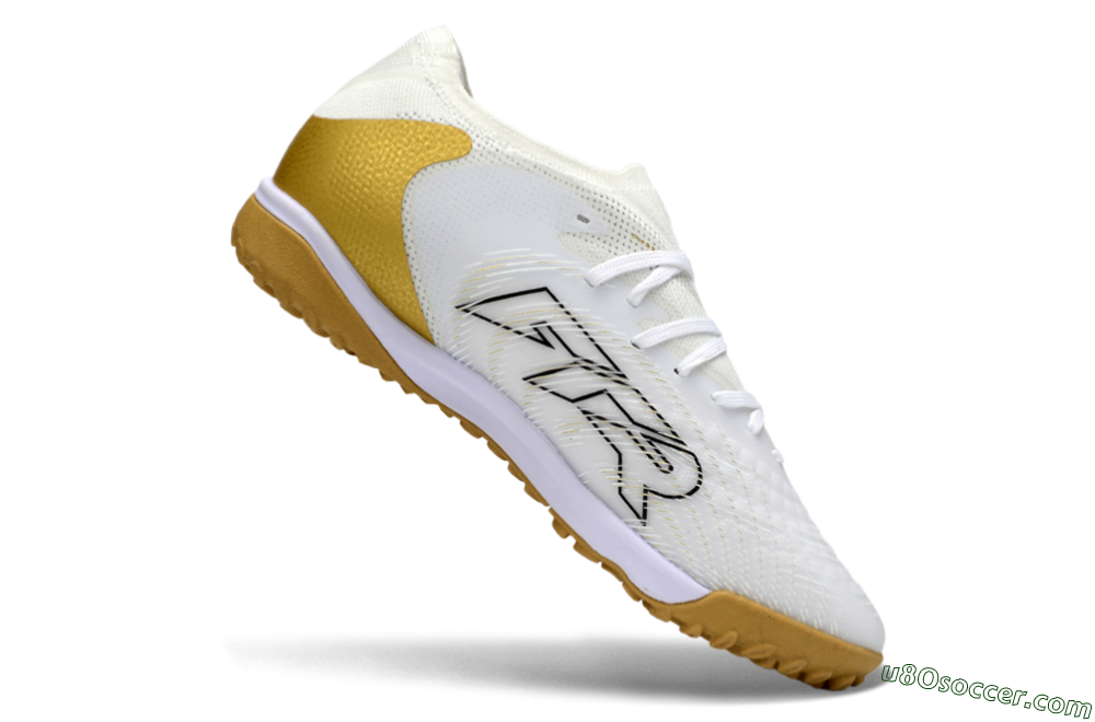 Puma Future 8 Ultimate TF Artificial Turf Soccer Shoes - White/Gold/Special White 4