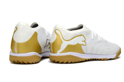 Puma Future 8 Ultimate TF Artificial Turf Soccer Shoes - White/Gold/Special White