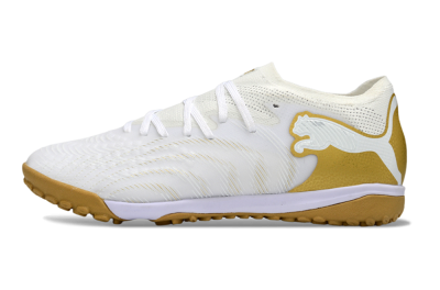 Puma Future 8 Ultimate TF Artificial Turf Soccer Shoes - White/Gold/Special White