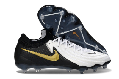 Nike Phantom GX 2 Elite AG Artificial Grass Soccer Cleats - Black/White/Gold