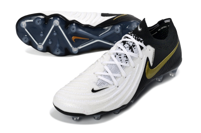 Nike Phantom GX 2 Elite AG Artificial Grass Soccer Cleats - Black/White/Gold