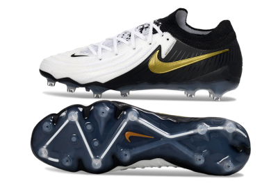 Nike Phantom GX 2 Elite AG Artificial Grass Soccer Cleats - Black/White/Gold
