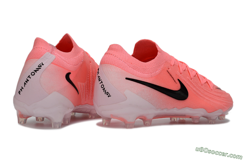 Nike Phantom GX 2 Elite AG Artificial Grass Soccer Cleats - Pink/Bright Coral/Deep Black 6