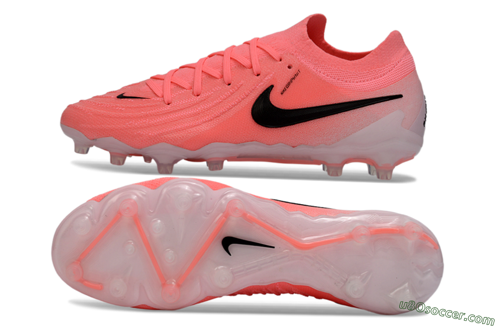 Nike Phantom GX 2 Elite AG Artificial Grass Soccer Cleats - Pink/Bright Coral/Deep Black 0