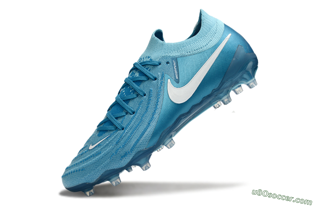 Nike Phantom GX 2 Elite AG Artificial Grass Soccer Cleats - Blue/Sky Blue/Ocean Blue 5