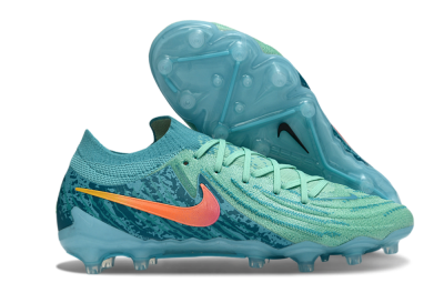 Nike Phantom GX 2 Elite AG Artificial Grass Soccer Cleats - Green/Aqua Mist/Coral Reef