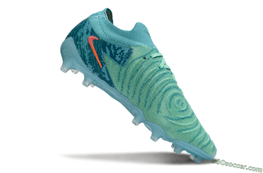 Nike Phantom GX 2 Elite AG Artificial Grass Soccer Cleats - Green/Aqua Mist/Coral Reef 4