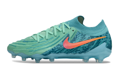Nike Phantom GX 2 Elite AG Artificial Grass Soccer Cleats - Green/Aqua Mist/Coral Reef
