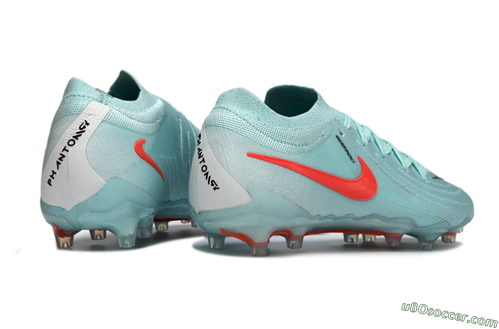 Nike Phantom GX 2 Elite AG Artificial Grass Soccer Cleats - Aqua/Coral Pop/Aqua Mist 6