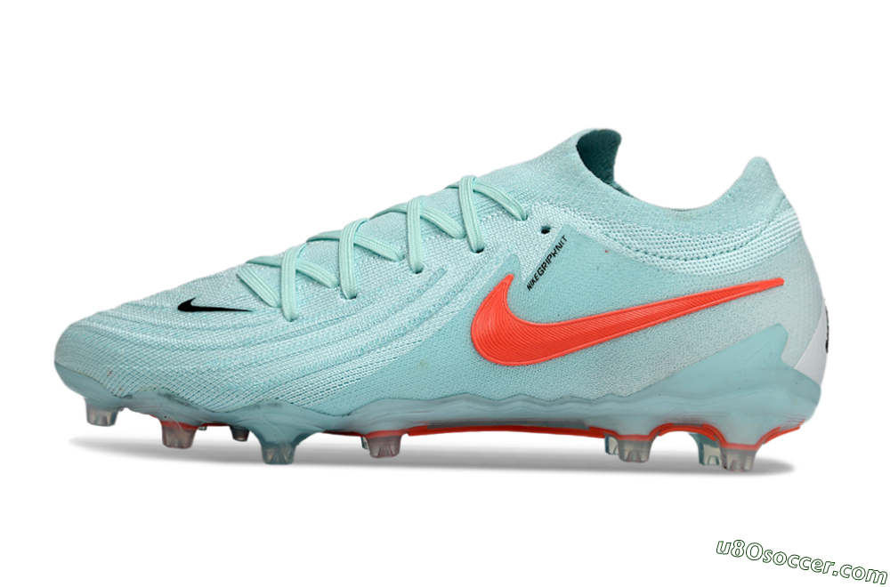 Nike Phantom GX 2 Elite AG Artificial Grass Soccer Cleats - Aqua/Coral Pop/Aqua Mist 2