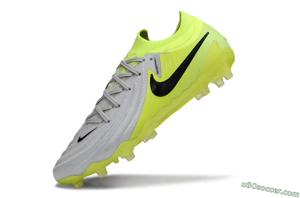 Nike Phantom GX 2 Elite AG Artificial Grass Soccer Cleats - Gray/Volt Green/Black 5