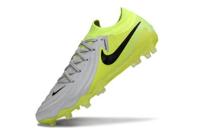 Nike Phantom GX 2 Elite AG Artificial Grass Soccer Cleats - Gray/Volt Green/Black