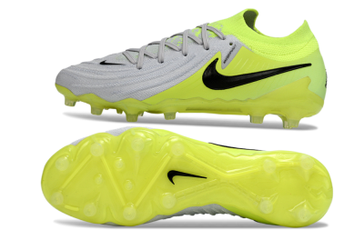 Nike Phantom GX 2 Elite AG Artificial Grass Soccer Cleats - Gray/Volt Green/Black