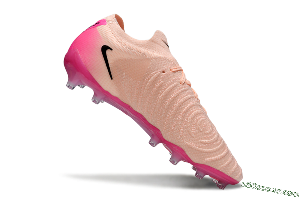 Nike Phantom GX 2 Elite AG Artificial Grass Soccer Cleats - Peach/Flamingo Pink/Black 4