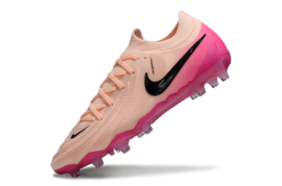 Nike Phantom GX 2 Elite AG Artificial Grass Soccer Cleats - Peach/Flamingo Pink/Black