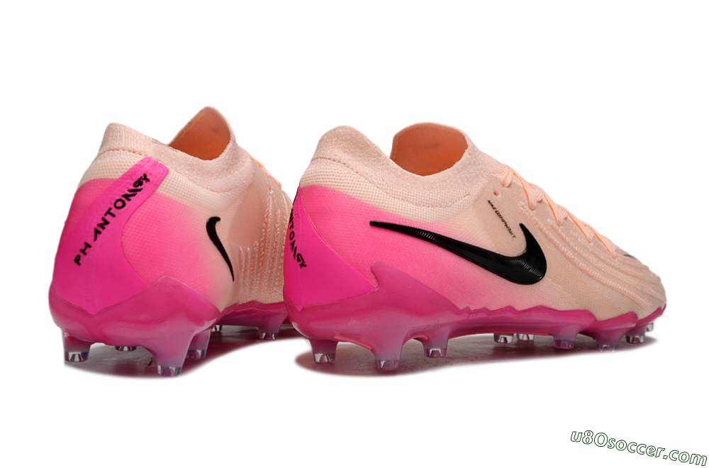 Nike Phantom GX 2 Elite AG Artificial Grass Soccer Cleats - Peach/Flamingo Pink/Black 6