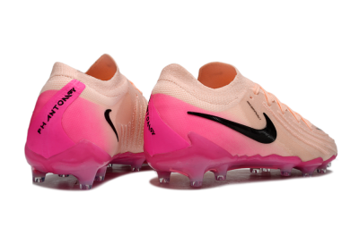 Nike Phantom GX 2 Elite AG Artificial Grass Soccer Cleats - Peach/Flamingo Pink/Black