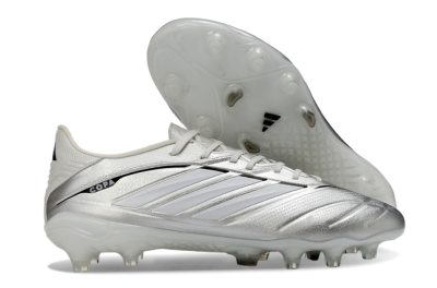 Adidas Copa Pure 4 Elite FG Firm Ground Soccer Cleats - Silver/Metallic Gray/White
