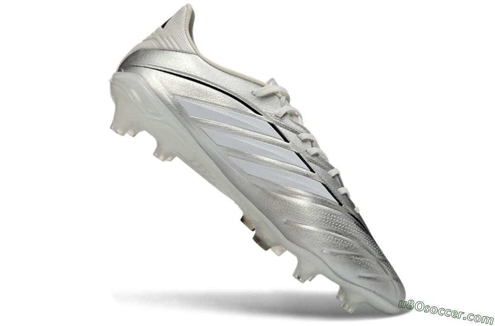 Adidas Copa Pure 4 Elite FG Firm Ground Soccer Cleats - Silver/Metallic Gray/White 4