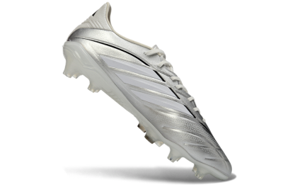 Adidas Copa Pure 4 Elite FG Firm Ground Soccer Cleats - Silver/Metallic Gray/White