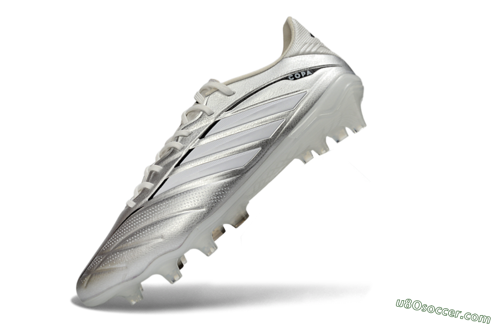 Adidas Copa Pure 4 Elite FG Firm Ground Soccer Cleats - Silver/Metallic Gray/White 5