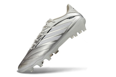 Adidas Copa Pure 4 Elite FG Firm Ground Soccer Cleats - Silver/Metallic Gray/White