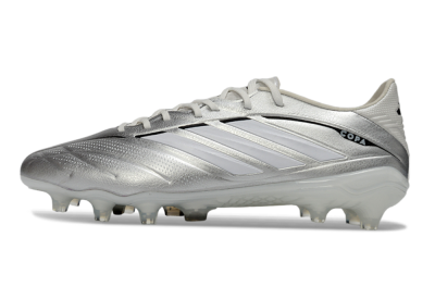 Adidas Copa Pure 4 Elite FG Firm Ground Soccer Cleats - Silver/Metallic Gray/White