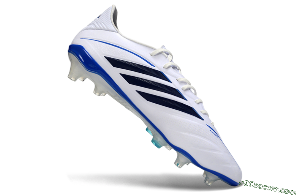 Adidas Copa Pure 4 Elite FG Firm Ground Soccer Cleats - White/Navy Blue/Light Blue 4