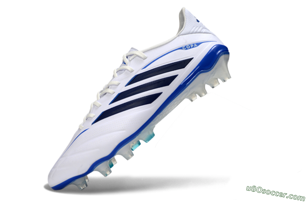 Adidas Copa Pure 4 Elite FG Firm Ground Soccer Cleats - White/Navy Blue/Light Blue 5