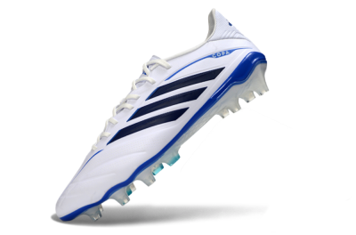 Adidas Copa Pure 4 Elite FG Firm Ground Soccer Cleats - White/Navy Blue/Light Blue