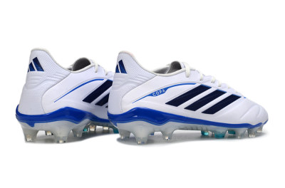 Adidas Copa Pure 4 Elite FG Firm Ground Soccer Cleats - White/Navy Blue/Light Blue